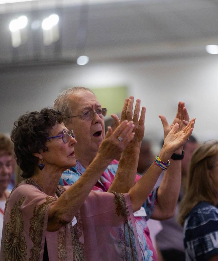 Elderly Couple Worshipping